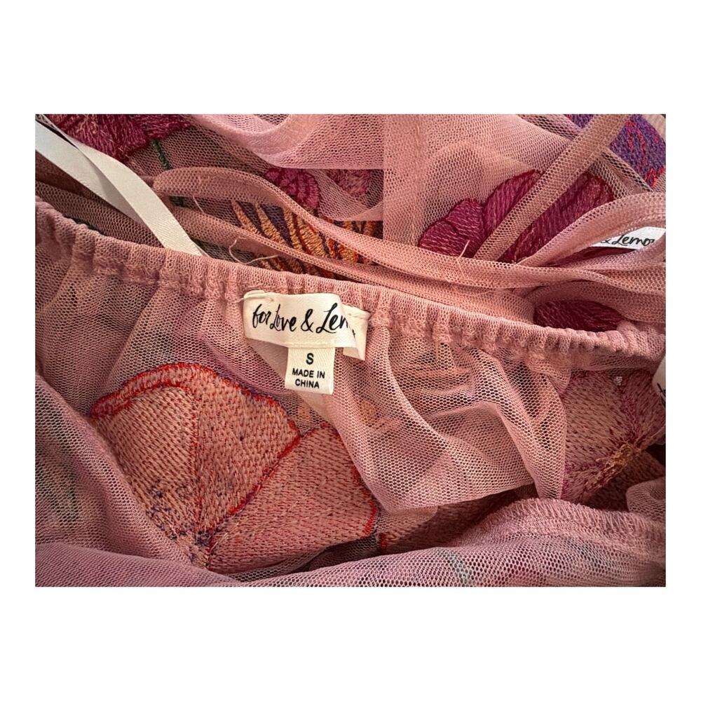 For Love & Lemons Pink Kaylee Maxi Halter Dress Small - Picture 5 of 9